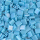 Miyuki tila 5x5mm beads - Opaque turquoise blue matted ab TL-413FR
